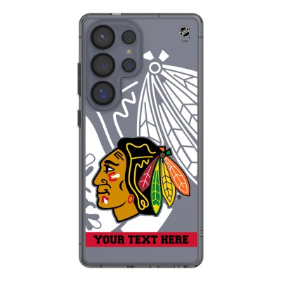 Chicago Blackhawks Keyscaper Personalized Tilt Design Galaxy Clear Case
