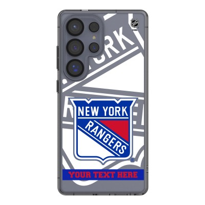 New York Rangers Keyscaper Personalized Tilt Design Galaxy Clear Case
