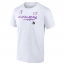 Chicago Blackhawks NHL Hockey Fights Cancer T-Shirt - White
