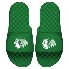 Chicago Blackhawks ISlide St. Patrick's Day Slide Sandals - Kelly Green