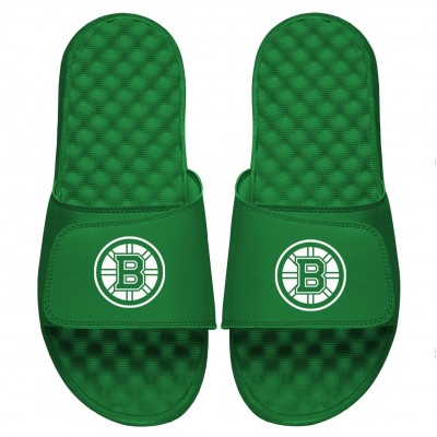 Boston Bruins ISlide St. Patricks Day Slide Sandals - Kelly Green