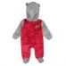 Newborn & Малышам Chicago Blackhawks Red Game Nap Teddy Fleece Bunting Full-Zip Sleeper