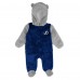 Newborn & Малышам Tampa Bay Lightning Blue Game Nap Teddy Fleece Bunting Full-Zip Sleeper