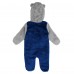 Newborn & Малышам Tampa Bay Lightning Blue Game Nap Teddy Fleece Bunting Full-Zip Sleeper