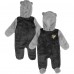 Newborn & Малышам Pittsburgh Penguins Black Game Nap Teddy Fleece Bunting Full-Zip Sleeper