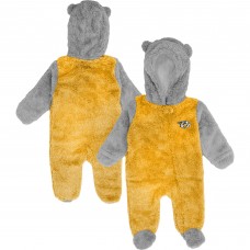 Newborn & Малышам Nashville Predators Gold Game Nap Teddy Fleece Bunting Full-Zip Sleeper
