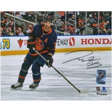 Autographed Edmonton Oilers Darnell Nurse Fanatics Authentic 8 x 10 Navy Alternate Jersey Photograph