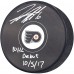 Шайба с автографом Travis Sanheim Philadelphia Flyers Fanatics Authentic Autographed with NHL DEBUT 10/5/17 Inscription
