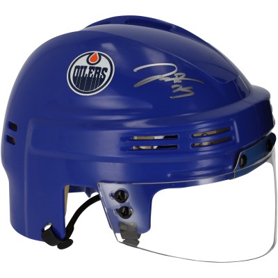 Шлем Darnell Nurse Edmonton Oilers Authentic Autographed Blue Mini