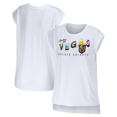Футболка Vegas Golden Knights WEAR by Erin Andrews Womens Greetings From Muscle - White