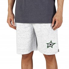 Dallas Stars Concepts Sport Throttle Knit Jam Shorts - White/Charcoal