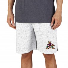 Arizona Coyotes Concepts Sport Throttle Knit Jam Shorts - White/Charcoal