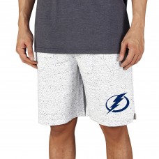 Tampa Bay Lightning Concepts Sport Throttle Knit Jam Shorts - White/Charcoal