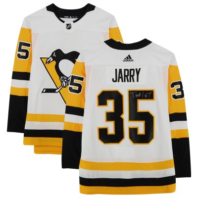 Игровая джерси Autographed Pittsburgh Penguins Tristan Jarry Fanatics Authentic White adidas Authentic