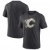 Calgary Flames Charcoal Wraparound Tri-Blend T-Shirt