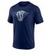 Nashville Predators Navy Wraparound Tri-Blend T-Shirt