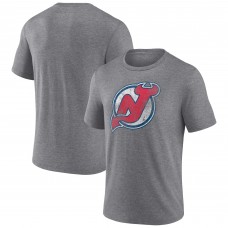 Футболка New Jersey Devils Heather Gray Wraparound Tri-Blend
