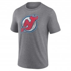 Футболка New Jersey Devils Heather Gray Wraparound Tri-Blend