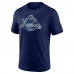 New York Islanders Navy Wraparound Tri-Blend T-Shirt