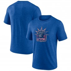 New York Rangers Blue Wraparound Tri-Blend T-Shirt New York Rangers Blue Wraparound Tri-Blend T-Shirt
