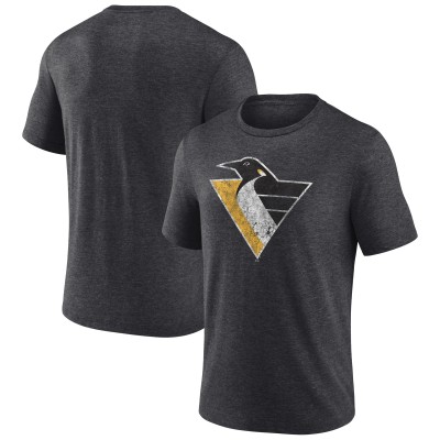 Футболка Pittsburgh Penguins Charcoal Wraparound Tri-Blend
