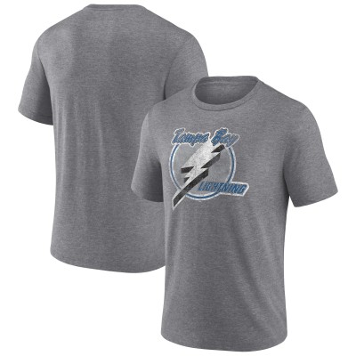 Футболка Tampa Bay Lightning Heather Gray Wraparound Tri-Blend