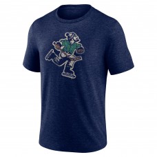 Vancouver Canucks Navy Wraparound Tri-Blend T-Shirt