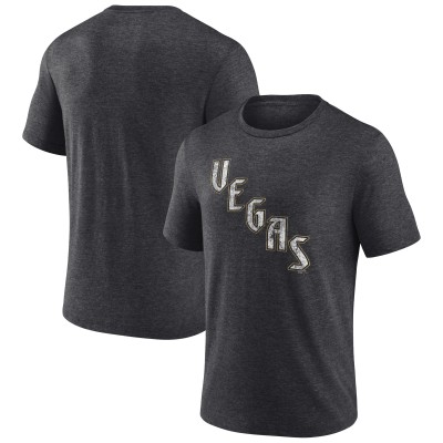 Футболка Vegas Golden Knights Charcoal Wraparound Tri-Blend