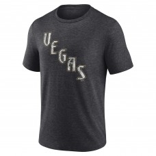 Футболка Vegas Golden Knights Charcoal Wraparound Tri-Blend