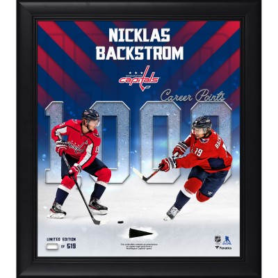 Плакат Nicklas Backstrom Washington Capitals Fanatics Authentic Framed 15' x 17' 1,000 Career Points Collage with a - Limited Edition of 519