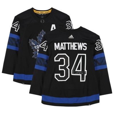Игровая джерси Autographed Toronto Maple Leafs Auston Matthews Fanatics Authentic Black Adidas Alternate Authentic