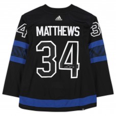 Игровая джерси Autographed Toronto Maple Leafs Auston Matthews Fanatics Authentic Black Adidas Alternate Authentic