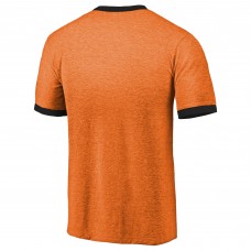 Philadelphia Flyers Majestic Threads Ringer Contrast Tri-Blend T-Shirt - Heathered Orange