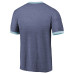 Majestic Threads Seattle Kraken Heathered Deep Sea Blue Ringer Contrast Tri-Blend T-Shirt