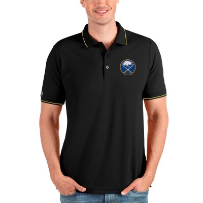 Поло Buffalo Sabres Antigua Affluent - Black/Gold