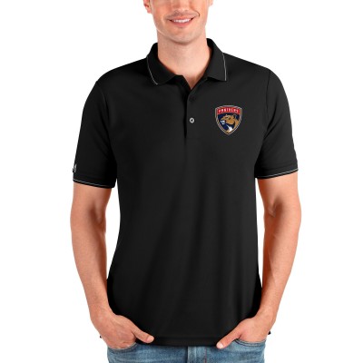 Поло Florida Panthers Antigua Affluent - Black/Silver
