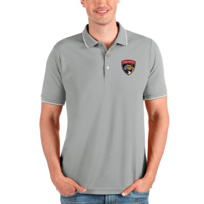 Поло Florida Panthers Antigua Affluent - Heathered Gray