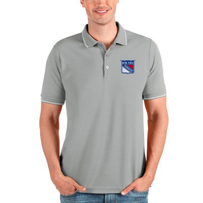 Поло New York Rangers Antigua Affluent - Heathered Gray