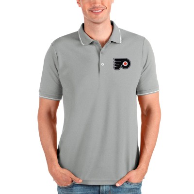 Поло Philadelphia Flyers Antigua Affluent - Heathered Gray