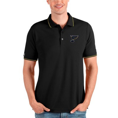 Поло St. Louis Blues Antigua Affluent - Black/Gold