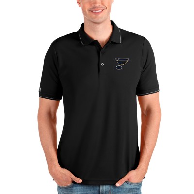 Поло St. Louis Blues Antigua Affluent - Black/Silver