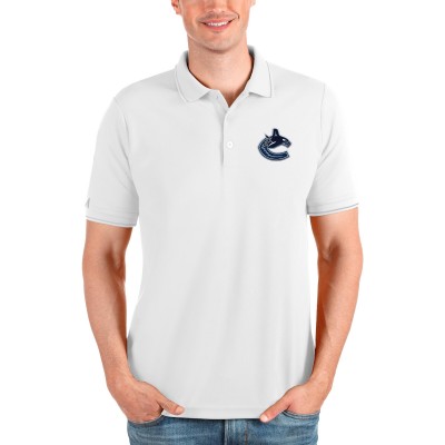 Поло Vancouver Canucks Antigua Affluent - White