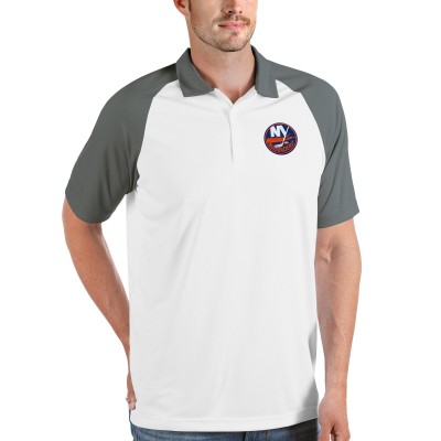Поло New York Islanders Antigua Nova - White