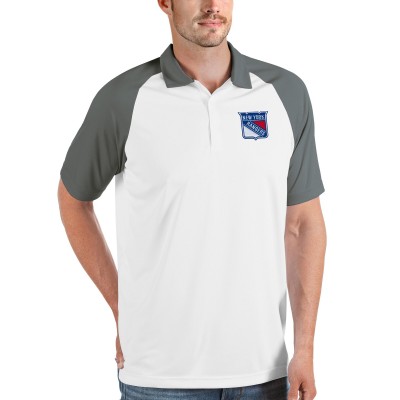 Поло New York Rangers Antigua Nova - White