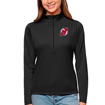 Женская пуловер New Jersey Devils Antigua Black Tribute Top