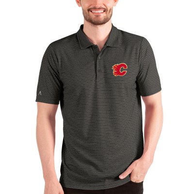 Поло Calgary Flames Antigua Esteem - Heathered Black/Silver
