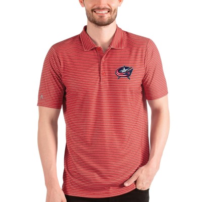 Поло Columbus Blue Jackets Antigua - Heathered Red