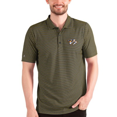 Поло Nashville Predators Antigua Esteem - Heathered Black/Gold