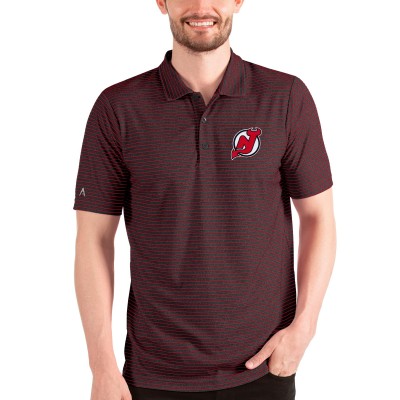 Поло New Jersey Devils Antigua - Heathered Black/Red