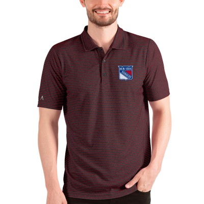 Поло New York Rangers Antigua - Heathered Black/Red